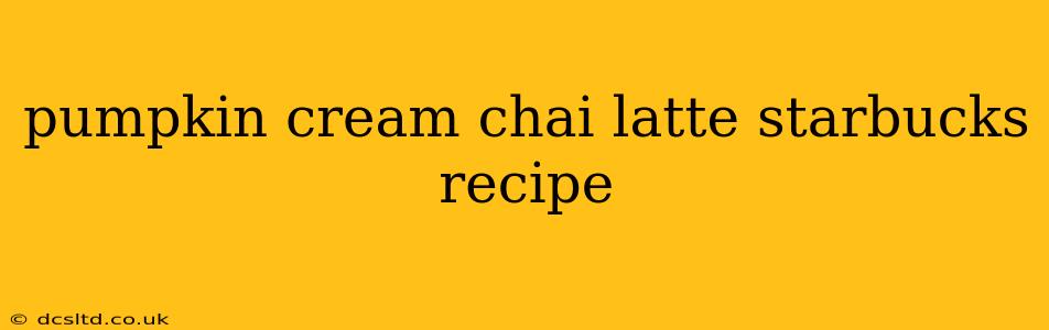 pumpkin cream chai latte starbucks recipe
