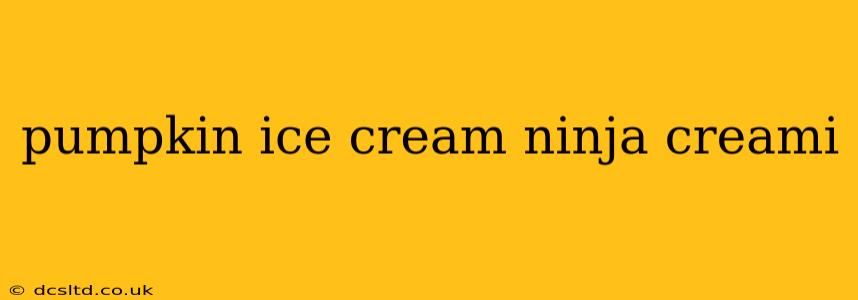 pumpkin ice cream ninja creami