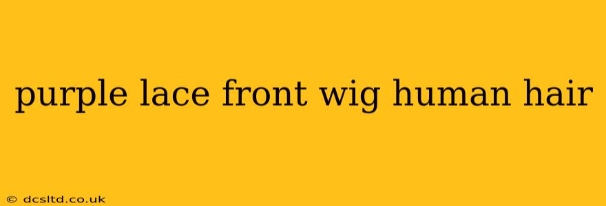 purple lace front wig human hair