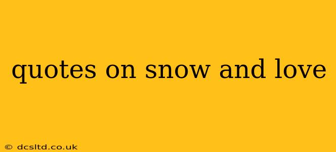 quotes on snow and love
