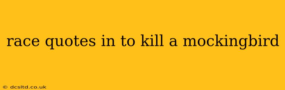 race quotes in to kill a mockingbird