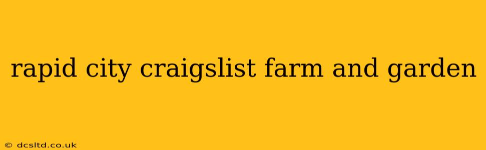 rapid city craigslist farm and garden