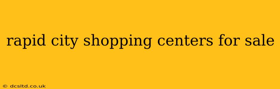 rapid city shopping centers for sale