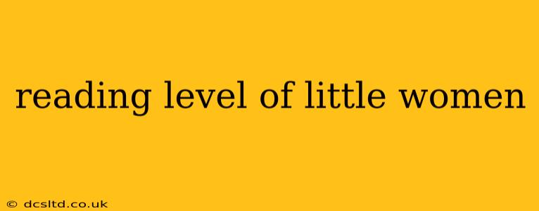 reading level of little women