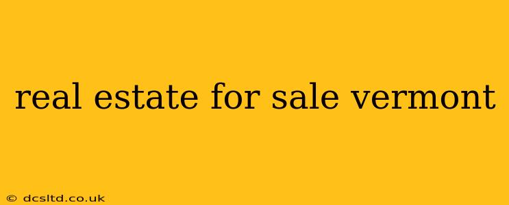real estate for sale vermont