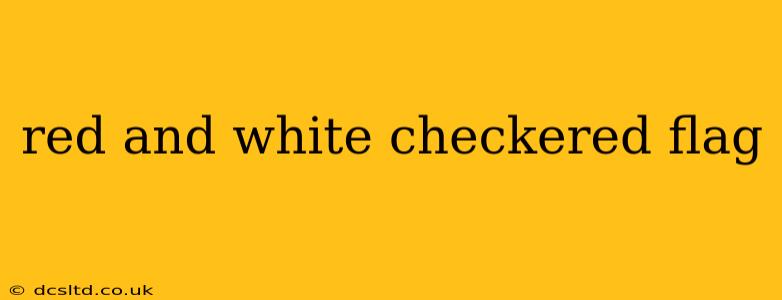 red and white checkered flag