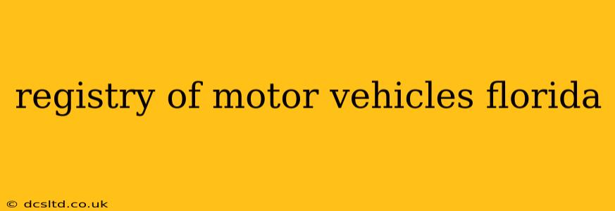 registry of motor vehicles florida