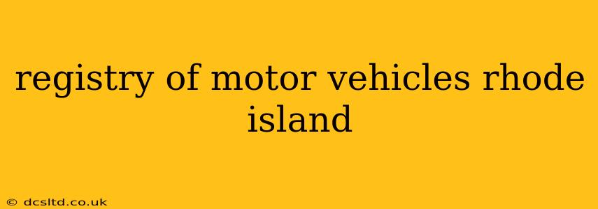 registry of motor vehicles rhode island
