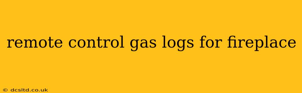 remote control gas logs for fireplace