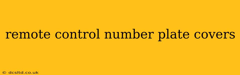 remote control number plate covers