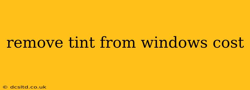 remove tint from windows cost