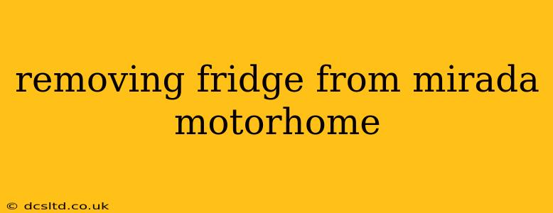 removing fridge from mirada motorhome