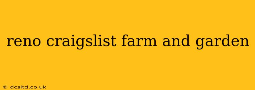 reno craigslist farm and garden