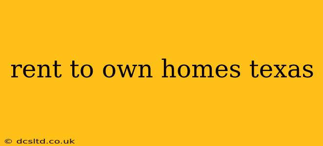 rent to own homes texas