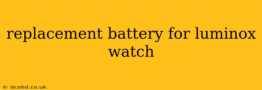 replacement battery for luminox watch