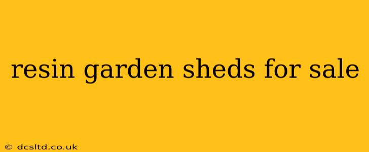 resin garden sheds for sale