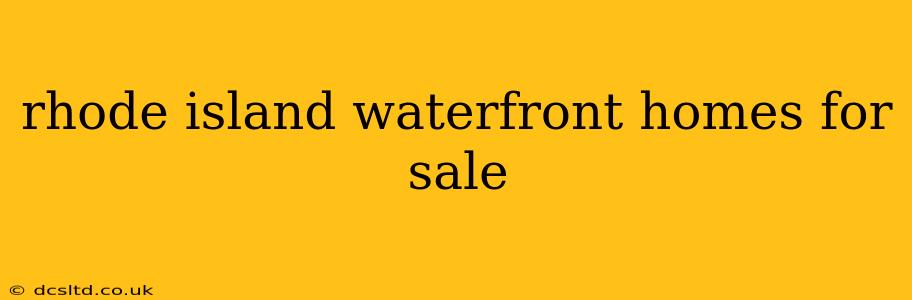 rhode island waterfront homes for sale