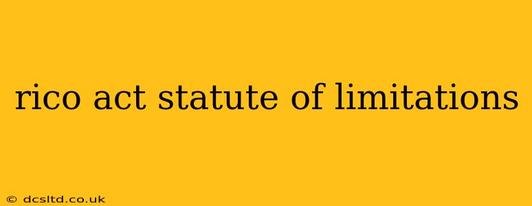 rico act statute of limitations