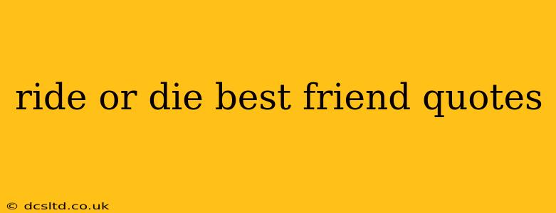 ride or die best friend quotes