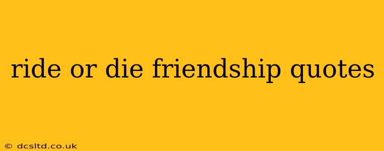 ride or die friendship quotes