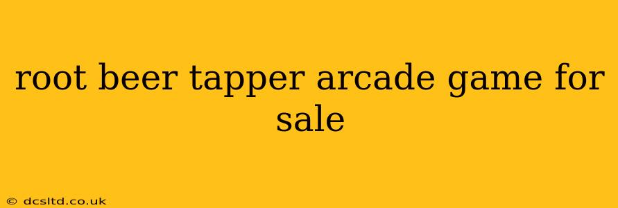 root beer tapper arcade game for sale