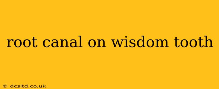root canal on wisdom tooth
