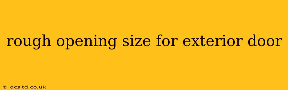 rough opening size for exterior door