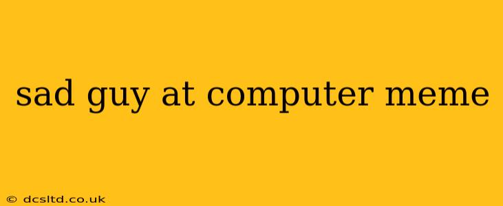 sad guy at computer meme