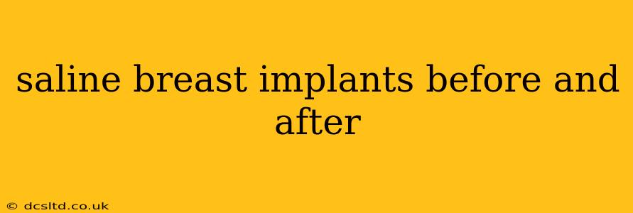 saline breast implants before and after