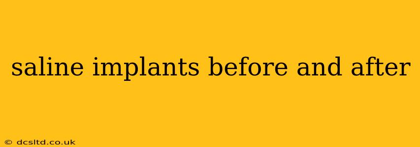saline implants before and after