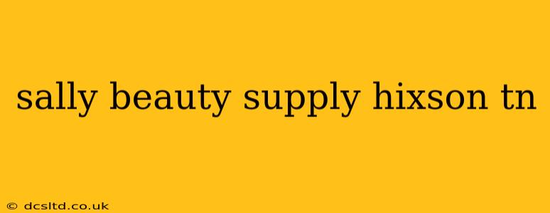 sally beauty supply hixson tn