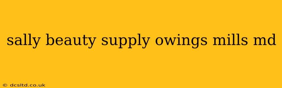sally beauty supply owings mills md
