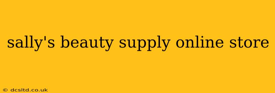 sally's beauty supply online store