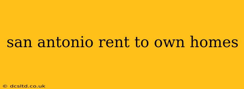 san antonio rent to own homes
