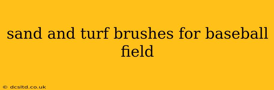 sand and turf brushes for baseball field