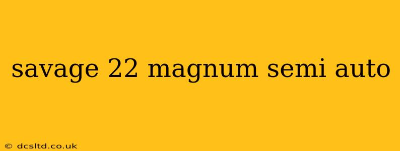 savage 22 magnum semi auto