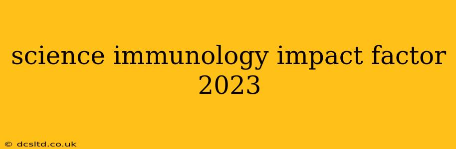 science immunology impact factor 2023
