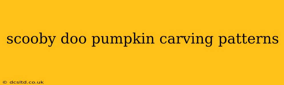 scooby doo pumpkin carving patterns