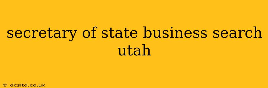secretary of state business search utah