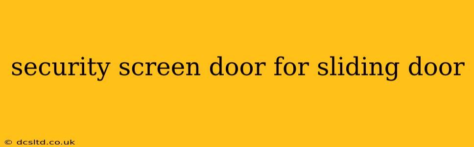 security screen door for sliding door