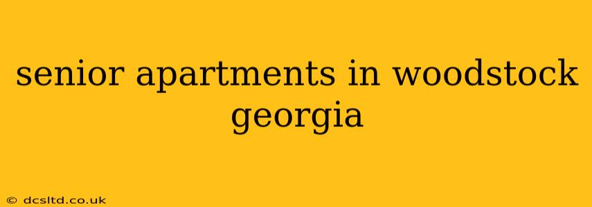 senior apartments in woodstock georgia