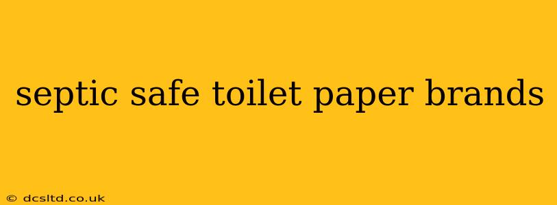 septic safe toilet paper brands