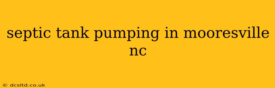 septic tank pumping in mooresville nc