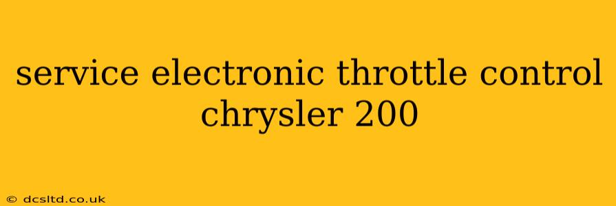 service electronic throttle control chrysler 200