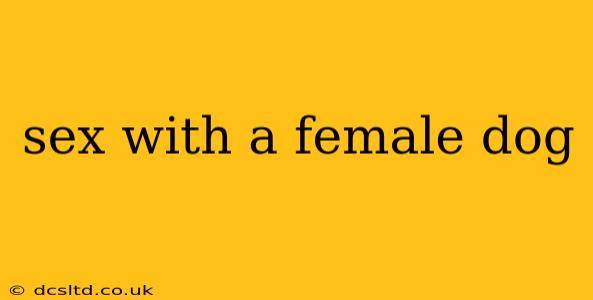 sex with a female dog