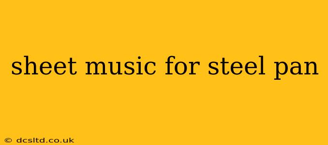 sheet music for steel pan