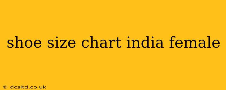 shoe size chart india female