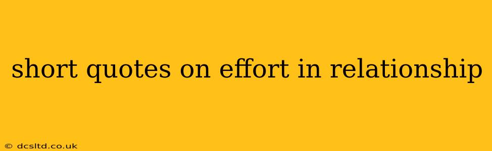 short quotes on effort in relationship