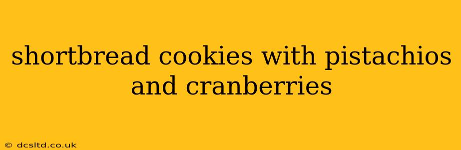 shortbread cookies with pistachios and cranberries