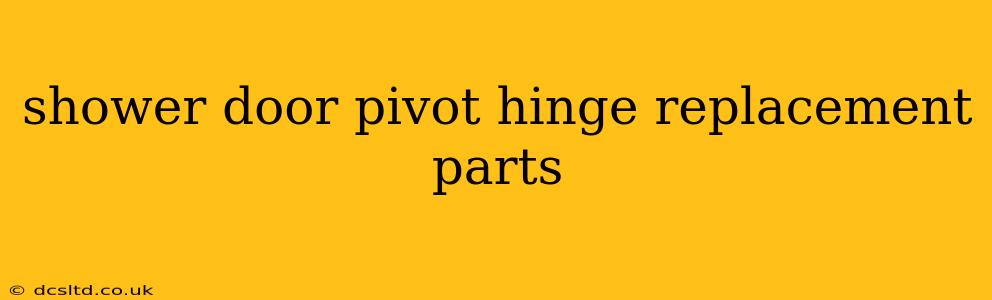 shower door pivot hinge replacement parts